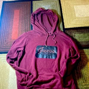 Guess hoodie sweater. Size medium.  burgundy ., pullover